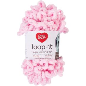 RED HEART Loop-It yarn In The Pink