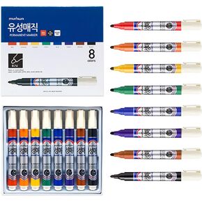 Permanent Markers Pens, Blue, 12 Count, Medium Point, Alcohol-Based Markers, Perfect on Almost Surface, Markers for Art Craft Stone Ceramic Glass Wood Canvas Plastic Metal & Etc. (2.5mm) 유성매직