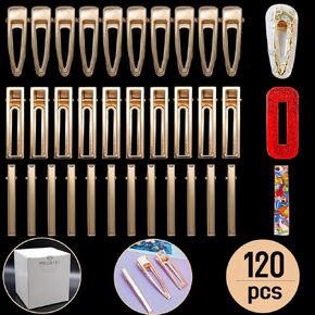 63PCS Resin Molds DIY Hair Clip Jewelry Casting Mold,Resin Hair Clips Mold for Hair Pin Making, Hair Pin Silicone Resin Molds for Epoxy Resin Crafts
