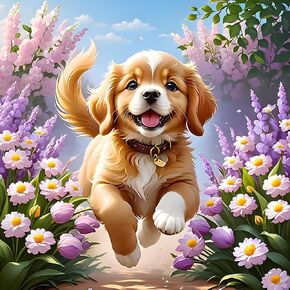 Acudotr Diamond Painting Kits for Adults, 5D DIY Dog Diamond Art Kits for Beginners, Full Drill Diamond Painting Kits for Home Wall Decor, 12x12 Inch