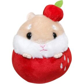 Cuddly Hamster Soft Stuffed Animals Cushion Toy Doll, 4" /10cm Mouse Plushie Toys Best Birthday Gifts for The Children Kids Baby Toys (Khaki)