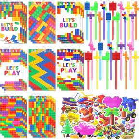 148Pcs Bee Party Favors Bee Themed Gifts with 24 Bee Notepad, 24 Bee Pens, 100 Bee Stickers for Kids Bee Themed Birthday Party Class Prizes Supplies