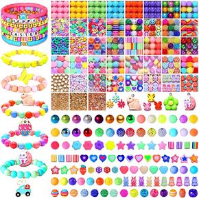 NVENF Mardi Gras Beads Charms for Jewelry Making, Gold Purple Green Polymer Clay Beads, Pearl Crystal Acrylic Beads Letter Spacer Beads Mardi Gras Charms for Bracelet Necklace Making DIY Crafts