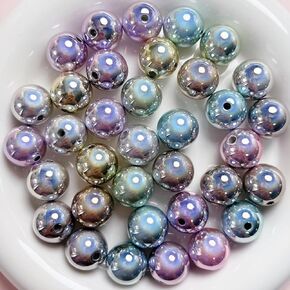 20PCS Bear Beads for Pens, 23 * 22MM UV Plated Color Nightglow Bear Focal Beads Large Acrylic Loose Beads for Keychain Pen Accessories, Coloful Bear Beads for Jewelry Bracelet Making DIY Projects