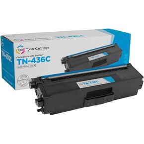 LD Products Compatible Toner Cartridges Replacements for Brother TN436C TN-436 TN436 Super High Yield for use in Brother MFC-L8900CDW HLL8360CDW HL-L9310CDW HL-L9310CDWTT MFC-L9570CD (Cyan, 1-Pack)