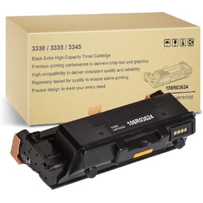 Phaser 3330 Workcentre 3335 3345 Black Extra High Capacity Toner-Cartridge Replacement for Xerox 106R03624 Toner for Xerox Phaser 3330DNI 3330 WorkCentre 3345 3335 3345DNI 3335DNI, (15,000 Pages)
