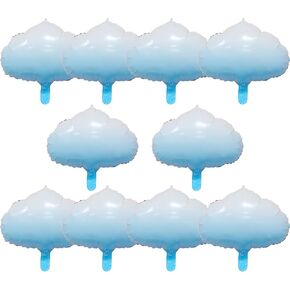 White Cloud Foil Balloons 10 Pcs Cloud Balloons For Birthday Party Baby Shower Wedding Bridal Shower Blue White Themed Party Decorations Supplies