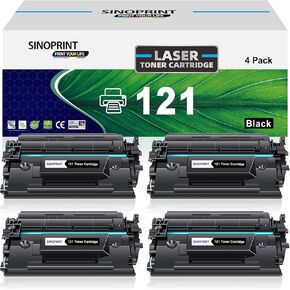 121 Black Toner Cartridge Replacement for Canon CRG-121 Toner 3252C001 Compatible with Canon imageCLASS D1650 D1620 Printer 4-Packs
