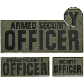 2Pcs Security Patch Set, Embroidered Security Patch for Vest, Jacket, Uniform, Hat, Fits Security Vest for Security Guard, and Other Security Gear, Large and Small, Black