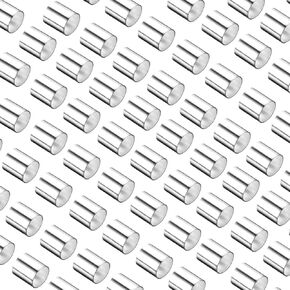 Jewelry Tube Crimp Beads 3 mm Silver Tube Crimp Beads End Stopper Beads Tiny Loose Spacer Beads Jewelry Crimping Beads for DIY Jewelry Craft Making (400 Pieces)