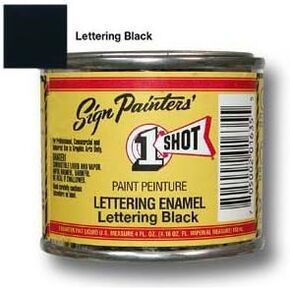 1 Shot Pinstriping Paint Black One Shot 1/2 Pt