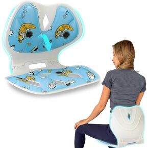 Lumbar Back Support for Chair - Foldable Ergonomic Cushion Lower for Study Chair Teenagers Car Reading Chair Bed Floor Straightener Posture Corrector for Long Sitting