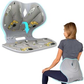 Lumbar Back Support for Chair - Foldable Ergonomic Cushion Lower for Study Chair Teenagers Car Reading Chair Bed Floor Straightener Posture Corrector for Long Sitting
