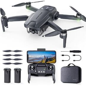Bwine F7MINI Drones with Camera for Adults 4K 60Mins Flight Time, 5GHz WiFi Transmission, GPS Auto Return, Follow Me, Waypoints, Circle Fly, Beginner Mode, Less Than 250G, Customized Carrying Case, 2 Batteries + 2 Sets of Propellers