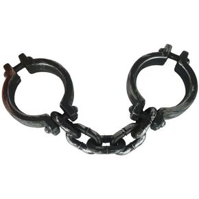 1Pcs Halloween Wrist Shackles Prison Handcuffs Chain Costume Accessory for Halloween Costume Party Trick Props