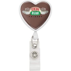 Friends Central Perk Logo Heart Lanyard Retractable Reel Badge ID Card Holder