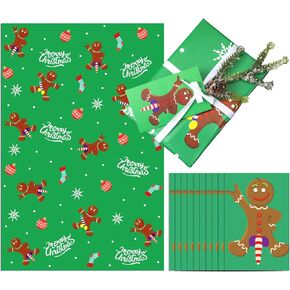 Supervitae 12 Pcs Funny Rude Christmas Wrapping Paper Sheets Gift Tags Novelty Santa Design Gift Wrap Sheets for Adults Christmas Gift Wrapping Boxes DIY Crafts(Red,Funny)