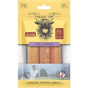 Yum Cheese Chew | USA Made | Lactose - Soy - Grain - Gluten Free | for All Dogs | 3 Yum Chews | Real Cheese & Chicken Flavor