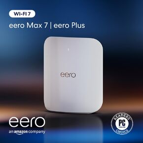 Amazon eero Max 7 mesh wifi router | Wireless speeds up to 4.3 Gbps | Coverage up to 2,500 sq. ft. | Connect 200+ devices | Ideal for Gaming | 1-Pack | Latest Gen