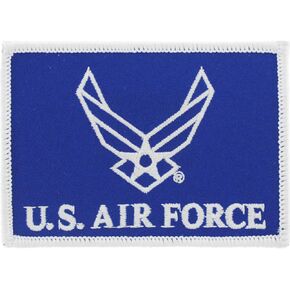 United States Air Force USAF Square Embroidered Patch, with Iron-On Adhesive