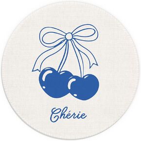 لوحة ماوس Cherry، لوحة ماوس وردية Preppy، وسادات ماوس مستديرة صغيرة على شكل قوس وردي Coquette للمكتب، لوحة ماوس جرلي، ملحقات مكتب جرلي، لوازم وإكسسوارات مكتبية وردية، 7.9 × 7.9 بوصة