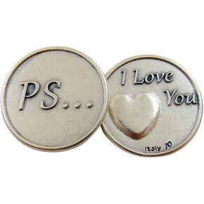 Westmon Works PS I Love You Metal Pocket Token Made in Italy, 1 Inch