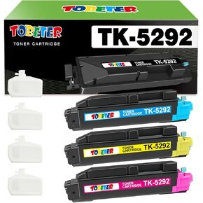 ToBeter Compatible TK-5292 Toner Replacement for Kyocera TK 5292 TK-5292K TK-5292C TK-5292Y TK-5292M Toner Cartridge for ECOSYS P7240cdn Printer (17,000 Pages, High Yield, 4 Pack, BK/C/M/Y)