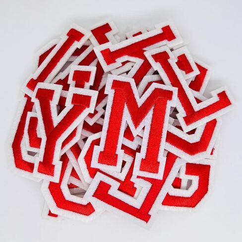52 Pcs letter patches, Iron on Patches for Hats Clothes Bags Backpacks Jeans Repair. (orange) in Kuwait