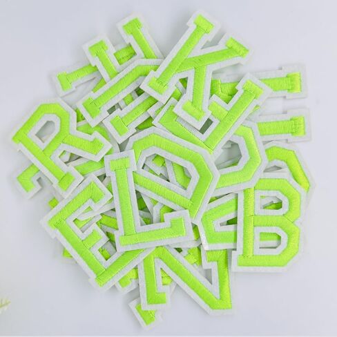 52 Pcs letter patches, Iron on Patches for Hats Clothes Bags Backpacks Jeans Repair. (orange) in Kuwait