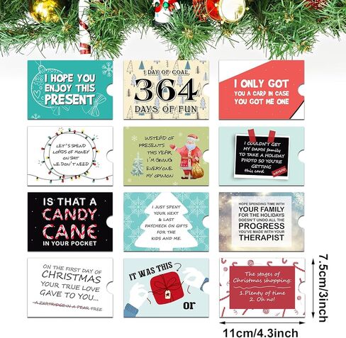 48 Pcs Funny Christmas Appreciation Gift Card Holder Bulk Christmas Money and Gift Card Sleeve Funny End of Year Gifts for Christmas Winter Holiday Teacher Office Employee in Saudi Arabia
