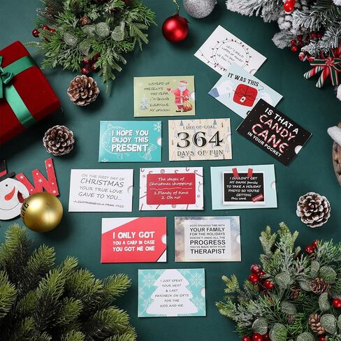 48 Pcs Funny Christmas Appreciation Gift Card Holder Bulk Christmas Money and Gift Card Sleeve Funny End of Year Gifts for Christmas Winter Holiday Teacher Office Employee in Saudi Arabia
