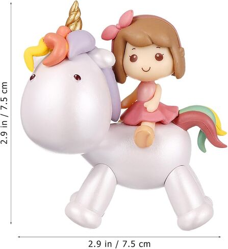 Toyvian Mini Unicorn Cake Decor Cartoon Unicorn Cake Topper Resin Figure Unicorn Cake Topper for Little Girl Birthday Party Decor Kids Unicorn Figure Topper Decor in Saudi Arabia