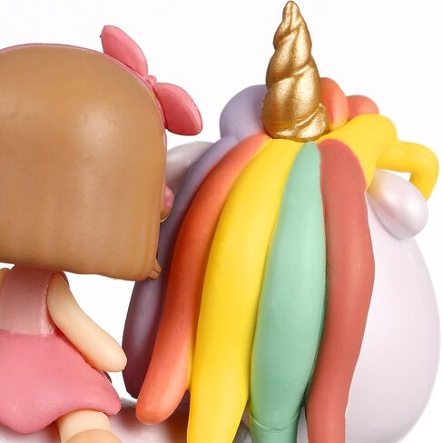 Toyvian Mini Unicorn Cake Decor Cartoon Unicorn Cake Topper Resin Figure Unicorn Cake Topper for Little Girl Birthday Party Decor Kids Unicorn Figure Topper Decor in Saudi Arabia