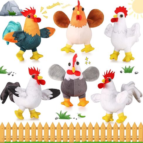 Kasyat 6 Pieces Mini Plush Furry Farm Animal Toys Soft Horse Pig Cattle Rabbit Dog Sheep Doll Stuffed Plush Farm Animals for Christmas Stocking Stuffers Birthday Party Decoration(Animals) in Kuwait