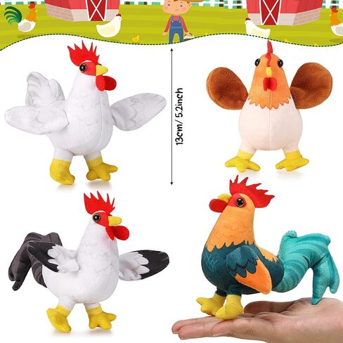 Kasyat 6 Pieces Mini Plush Furry Farm Animal Toys Soft Horse Pig Cattle Rabbit Dog Sheep Doll Stuffed Plush Farm Animals for Christmas Stocking Stuffers Birthday Party Decoration(Animals) in Kuwait