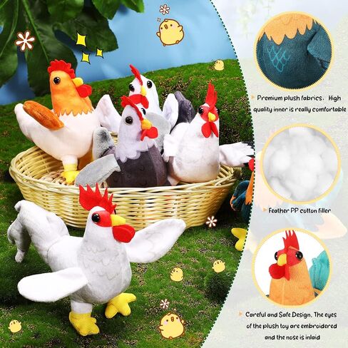 Kasyat 6 Pieces Mini Plush Furry Farm Animal Toys Soft Horse Pig Cattle Rabbit Dog Sheep Doll Stuffed Plush Farm Animals for Christmas Stocking Stuffers Birthday Party Decoration(Animals) in Kuwait