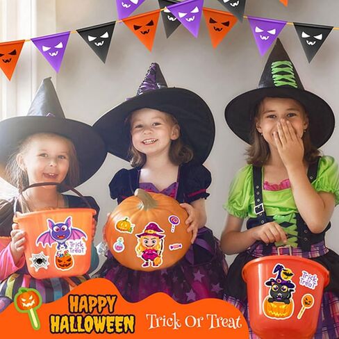 Halloween Stickers, Halloween Stickers for Kids, 36 Sheets Halloween Make a Face Sticker Sheets, Halloween Crafts Party Favors for Kids, Halloween Games for Kids Party in Kuwait