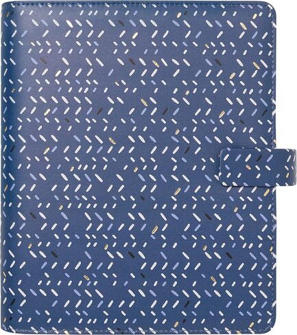 منظم Filofax Indigo، مقاس A5، فروست - غطاء بمظهر جلدي مع لمسات من رقائق الذهب، ست حلقات، مذكرات تقويم أسبوع العرض، متعدد اللغات، 2024 (C028742-24) in Saudi Arabia