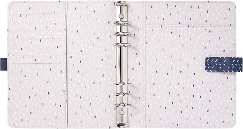 منظم Filofax Indigo، مقاس A5، فروست - غطاء بمظهر جلدي مع لمسات من رقائق الذهب، ست حلقات، مذكرات تقويم أسبوع العرض، متعدد اللغات، 2024 (C028742-24) in Saudi Arabia