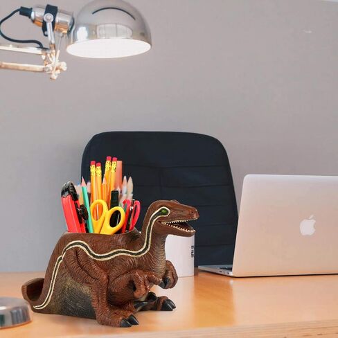 Pen Pencil Holder with Phone Stand, Resin elephant Shaped Pen Container Cell Phone Stand Carving Brush Scissor Holder Desk Organizer Decoration for Office Desk Home Decorative, NOW0025 in Saudi Arabia