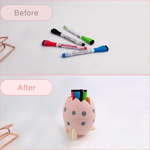 حامل أقلام على شكل بيضة ديناصور لمقلمة المكتب وملحقات سطح المكتب ومنظم تخزين المنزل والمكتب والفصول الدراسية (أخضر) in Kuwait