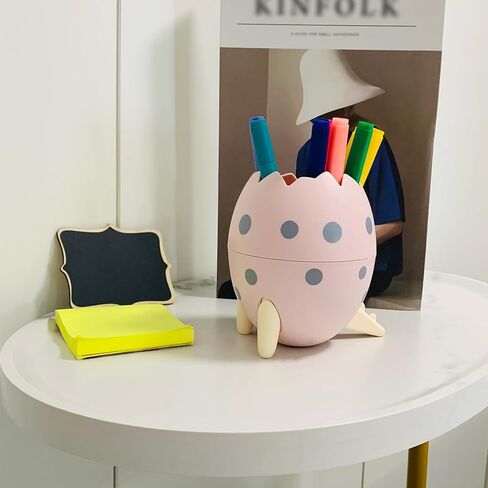 حامل أقلام على شكل بيضة ديناصور لمقلمة المكتب وملحقات سطح المكتب ومنظم تخزين المنزل والمكتب والفصول الدراسية (أخضر) in Kuwait