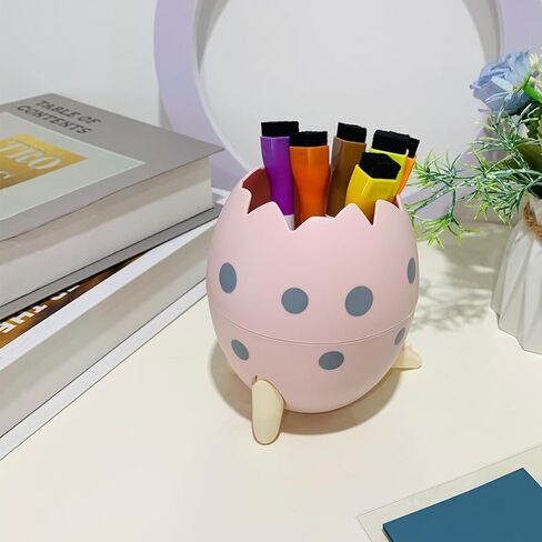 حامل أقلام على شكل بيضة ديناصور لمقلمة المكتب وملحقات سطح المكتب ومنظم تخزين المنزل والمكتب والفصول الدراسية (أخضر) in Kuwait