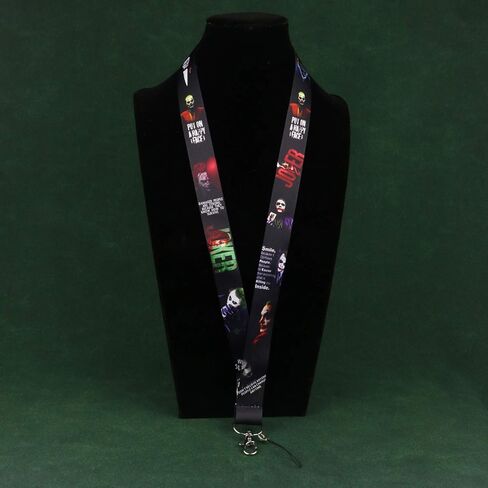 N&P The Joker Print Lanyard Key Chain حزام الرقبة لمحبي الأفلام، حامل شارة الهوية، الهاتف الخلوي، وحزام الرقبة الساحر (The Joker-LY) in Kuwait