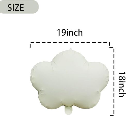 White Cloud Foil Balloons 10 Pcs Cloud Balloons For Birthday Party Baby Shower Wedding Bridal Shower Blue White Themed Party Decorations Supplies in Kuwait