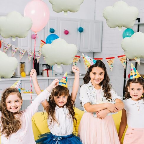White Cloud Foil Balloons 10 Pcs Cloud Balloons For Birthday Party Baby Shower Wedding Bridal Shower Blue White Themed Party Decorations Supplies in Kuwait