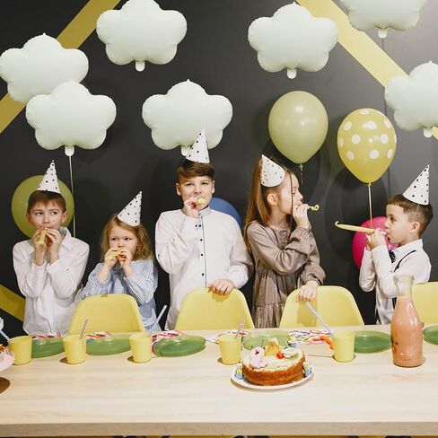 White Cloud Foil Balloons 10 Pcs Cloud Balloons For Birthday Party Baby Shower Wedding Bridal Shower Blue White Themed Party Decorations Supplies in Kuwait