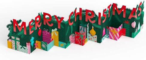 Lovepop Christmas Pop-Up Card for Her and Him - 3D Holiday Greeting Cards for Boys, Girls, Men, Women - Christmas Woodland Animals Looooong Card - Blank Note Card & Envelope Included in Saudi Arabia