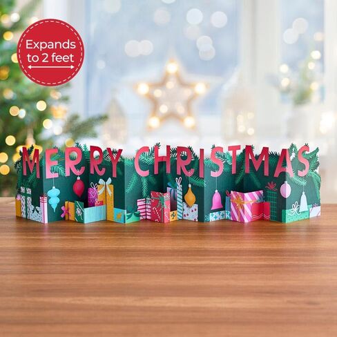 Lovepop Christmas Pop-Up Card for Her and Him - 3D Holiday Greeting Cards for Boys, Girls, Men, Women - Christmas Woodland Animals Looooong Card - Blank Note Card & Envelope Included in Saudi Arabia