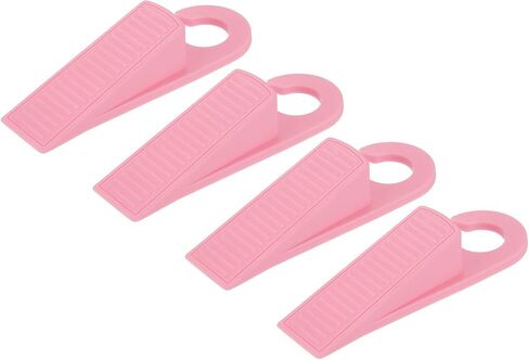 uxcell 4 Pcs Door Stoppers for Bottom of Door, 28mm/1.10 Inch Door Stops, Rubber Door Stopper Wedge Anti Slip, Window Stopper Door Stackable, Chocolate Brown in Saudi Arabia
